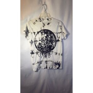 Sleep Token Band T Shirt Tie Dye Moon Graphic Black White Size S